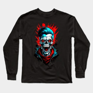 Skull Portrait Fashion Long Sleeve T-Shirt